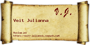 Veit Julianna névjegykártya
